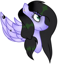 Size: 3045x3368 | Tagged: safe, artist:bluemoonbluepony, oc, oc only, oc:dark light, pegasus, pony, bust, female, high res, mare, portrait, simple background, solo, traditional art, transparent background