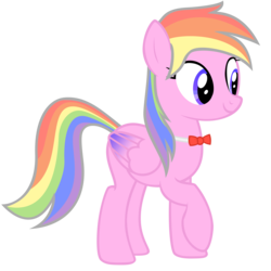 Size: 3000x3000 | Tagged: safe, artist:pixel3000nerd, oc, oc only, oc:aurora codec, pegasus, pony, g4, female, high res, mare, multicolored hair, offspring, parent:pixel codec, parent:unnamed oc, rainbow hair, raised hoof, simple background, smiling, solo, transparent background, vector