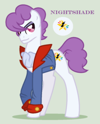 Size: 772x956 | Tagged: safe, artist:everythingf4ngirl, knight shade, earth pony, pony, g1, g4, clothes, g1 to g4, generation leap, male, solo