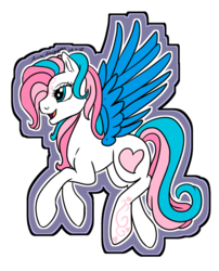 Size: 1024x1265 | Tagged: safe, artist:aurasinchaser, star catcher, pegasus, pony, g3, g4, colored wings, female, g3 to g4, generation leap, simple background, solo, transparent background