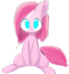 Size: 1016x1086 | Tagged: safe, artist:91o42, pinkie pie, earth pony, pony, g4, cute, cuteamena, female, looking at you, mare, pinkamena diane pie, simple background, solo, white background