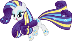 Size: 5278x3000 | Tagged: safe, artist:sollace, rarity, pony, unicorn, g4, twilight's kingdom, .svg available, female, flying, full body, looking down, open mouth, rainbow power, show accurate, simple background, solo, transparent background, vector