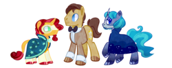 Size: 5000x2000 | Tagged: safe, artist:webkore, doctor whooves, stygian, sunburst, time turner, g4, docburst, docgian, gay, male, polyamory, shipping, simple background, styburst, transparent background