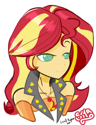Size: 2360x3056 | Tagged: artist needed, safe, sunset shimmer, equestria girls, equestria girls series, g4, bust, female, high res, shoulderless, solo