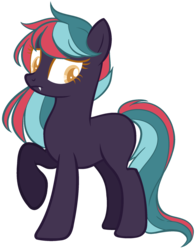 Size: 1024x1308 | Tagged: safe, artist:jadeyhooves, oc, oc only, oc:notte, earth pony, pony, colored pupils, female, mare, raised hoof, simple background, solo, transparent background