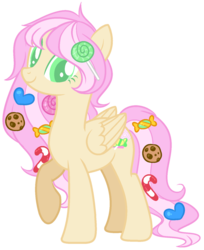 Size: 1024x1254 | Tagged: safe, artist:jadeyhooves, oc, oc only, oc:candy splash, oc:notte, pegasus, pony, base used, candy, candy cane, colored pupils, cookie, female, food, lollipop, mare, raised hoof, simple background, solo, transparent background