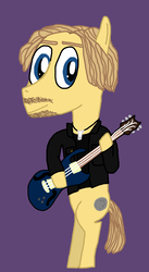 Size: 1470x2688 | Tagged: safe, artist:sb1991, earth pony, pony, bad guitar anatomy, chad kroeger, challenge, clothes, equestria amino, facial hair, guitar, musical instrument, nickel, nickelback, ponified