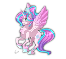 Size: 2212x1983 | Tagged: safe, artist:derpsonhooves, princess flurry heart, alicorn, pony, g4, female, mare, older, older flurry heart, open mouth, simple background, solo, transparent background