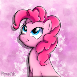 Size: 800x800 | Tagged: safe, artist:pyropk, pinkie pie, earth pony, pony, g4, cute, diapinkes, female, solo