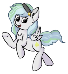 Size: 684x751 | Tagged: safe, artist:rhythmpixel, oc, oc only, oc:river chime, pegasus, pony, bell, female, headband, mare, simple background, solo, transparent background, wings