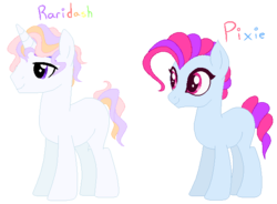 Size: 610x449 | Tagged: safe, artist:gr0ttieadopts, oc, magical lesbian spawn, offspring, parent:pinkie pie, parent:rainbow dash, parent:rarity, parent:trixie, parents:raridash, parents:trixiepie, simple background, transparent background