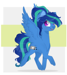 Size: 1600x1800 | Tagged: safe, artist:k-indle, oc, oc only, oc:music video, pegasus, pony, female, mare, solo