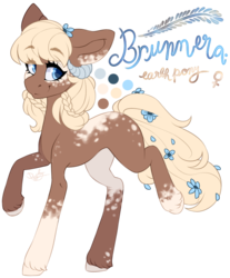 Size: 675x816 | Tagged: safe, artist:dustyonyx, oc, oc only, oc:brunnera, earth pony, pony, female, flower, mare, simple background, solo, transparent background