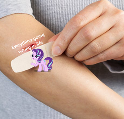Size: 460x442 | Tagged: safe, starlight glimmer, g4, arms, bandage, meme, scar