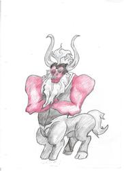 Size: 1700x2338 | Tagged: safe, artist:joey012, lord tirek, g4, anatomically incorrect, colored pencil drawing, incorrect leg anatomy, male, pencil, simple background, solo, traditional art, white background
