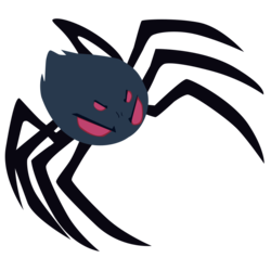 Size: 800x800 | Tagged: safe, artist:sakatagintoki117, spider, g4, luna eclipsed, ambiguous gender, red eyes, simple background, solo, transparent background, vector