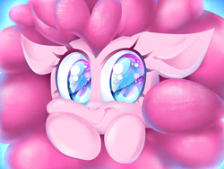 Size: 800x600 | Tagged: safe, artist:thegreatrouge, pinkie pie, earth pony, pony, g4, cute, diapinkes, female, mare, smiling, solo