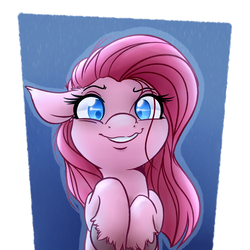 Size: 4000x4000 | Tagged: safe, artist:witchtaunter, pinkie pie, earth pony, pony, g4, crazy face, cute, cuteamena, faic, female, floppy ears, grin, looking at you, mare, pinkamena diane pie, smiling, solo, unshorn fetlocks