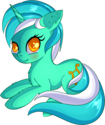 Size: 684x811 | Tagged: safe, artist:brok-enwings, lyra heartstrings, pony, unicorn, g4, female, mare, prone, simple background, smiling, solo, transparent background