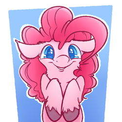 Size: 2900x2900 | Tagged: safe, artist:witchtaunter, pinkie pie, earth pony, pony, g4, cute, diapinkes, female, floppy ears, high res, looking at you, mare, ponk, smiling, solo, unshorn fetlocks