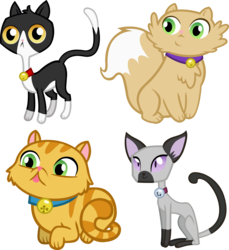 Size: 6155x6725 | Tagged: safe, artist:sugar-loop, derp cat, cat, siamese cat, g4, .ai available, absurd resolution, animal, bell, bell collar, collar, goldie delicious' cats, simple background, tongue out, transparent background, vector