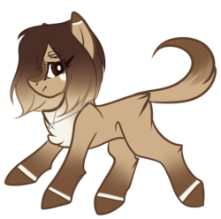 Size: 1024x1014 | Tagged: safe, artist:mauuwde, oc, oc only, oc:claire, earth pony, pony, augmented tail, female, mare, simple background, solo, transparent background
