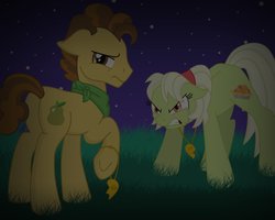 Size: 1000x799 | Tagged: safe, artist:faitheverlasting, grand pear, granny smith, g4, the perfect pear, crying, story in the source, story included, young granny smith, younger