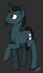 Size: 600x1014 | Tagged: safe, artist:speed-chaser, oc, oc only, oc:lazerblues, pony, unicorn, male, simple background, solo, stallion
