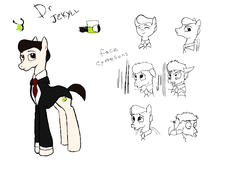 Size: 4360x2992 | Tagged: safe, artist:mr100dragon100, pony, clothes, dr jekyll, dr jekyll and mr hyde, henry jekyll, ponified, reference sheet, solo, story included