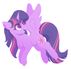 Size: 1077x1038 | Tagged: safe, artist:uunicornicc, twilight sparkle, alicorn, pony, g4, cutie mark, female, flying, mare, open mouth, simple background, smiling, solo, spread wings, transparent background, twilight sparkle (alicorn), wings