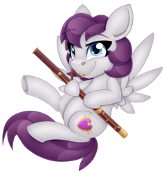 Size: 4745x5000 | Tagged: safe, artist:partypievt, oc, oc only, pegasus, pony, absurd resolution, bassoon, flying, looking at you, musical instrument, ponified, simple background, solo, transparent background, wingding eyes