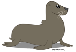 Size: 716x494 | Tagged: safe, artist:dragonchaser123, sea lion, seal, g4, may the best pet win, animal, signature, simple background, solo, transparent background, vector