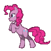 Size: 100x100 | Tagged: safe, artist:h-swilliams, artist:pugleg2004, pinkie pie, earth pony, pony, g4, animated, base used, female, gif, mare, pixel art, rearing, simple background, solo, transparent background