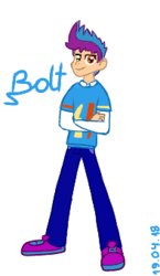 Size: 197x339 | Tagged: safe, oc, oc:runner bolt, human, humanized