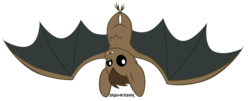Size: 1000x403 | Tagged: safe, artist:dragonchaser123, bat, g4, may the best pet win, animal, signature, simple background, solo, spread wings, transparent background, upside down, vector, wings