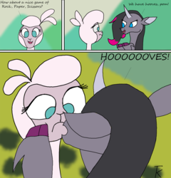 Size: 1240x1290 | Tagged: safe, artist:timanttikoira, oleander (tfh), pom (tfh), them's fightin' herds, comic, community related, reality ensues