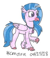 Size: 711x827 | Tagged: safe, artist:cmara, silverstream, classical hippogriff, hippogriff, g4, school daze, female, solo, traditional art