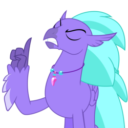 Size: 2138x2138 | Tagged: safe, artist:grypher, derpibooru exclusive, seaspray, classical hippogriff, hippogriff, g4, school daze, eyes closed, fgsfds, high res, jewelry, male, necklace, raised claw, simple background, solo, transparent background, vector