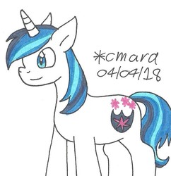 Size: 689x712 | Tagged: safe, artist:cmara, shining armor, pony, g4, male, solo, traditional art