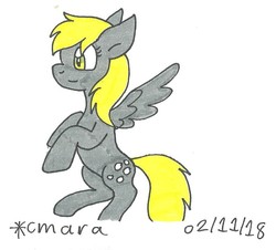 Size: 843x761 | Tagged: safe, artist:cmara, derpy hooves, pony, g4, female, solo, traditional art