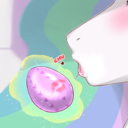 Size: 3000x3000 | Tagged: safe, artist:cold-blooded-twilight, princess celestia, g4, easter, easter egg, high res, holiday, kiss mark, kissing, lipstick