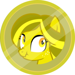 Size: 528x524 | Tagged: safe, oc, oc only, oc:spotlight splash, pony, equestria daily, april fools, april fools 2018, ponecoin, scrunchy face, simple background, solo, transparent background