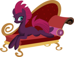 Size: 2283x1785 | Tagged: safe, artist:rainbownspeedash, tempest shadow, pony, unicorn, g4, my little pony: the movie, blank flank, broken horn, couch, female, horn, simple background, solo, transparent background, vector, wip