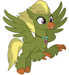 Size: 1509x1639 | Tagged: safe, artist:moonlightthegriffon, oc, oc only, oc:sneakysea, classical hippogriff, hippogriff, g4, hippogriff oc, jewelry, male, necklace, simple background, smiling, solo, transparent background