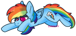 Size: 1024x494 | Tagged: safe, artist:pony-puke, rainbow dash, pony, g4, backwards cutie mark, female, simple background, solo, transparent background