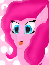 Size: 3240x4320 | Tagged: safe, artist:n0kkun, pinkie pie, earth pony, pony, g4, digital art, female, pink, ponyface, solo