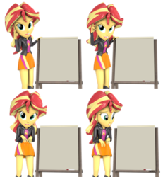 Size: 4000x4320 | Tagged: safe, artist:cjwong34, sunset shimmer, equestria girls, g4, 3d, comic, despicable me, exploitable meme, female, gru's plan, meme, meme template, simple background, solo, source filmmaker, transparent background