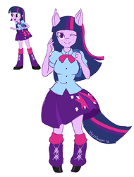 Size: 1368x1796 | Tagged: safe, artist:mezmaroon, twilight sparkle, anthro, unguligrade anthro, equestria girls, g4, clothes, equestria girls outfit