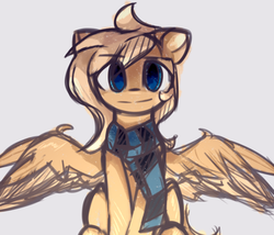 Size: 1400x1200 | Tagged: safe, artist:daftochaos, oc, oc only, pegasus, pony, clothes, scarf, sketch, solo