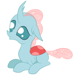 Size: 3000x3000 | Tagged: safe, artist:squipycheetah, ocellus, changedling, changeling, g4, cute, diaocelles, female, happy, high res, simple background, sitting, smiling, solo, transparent background
